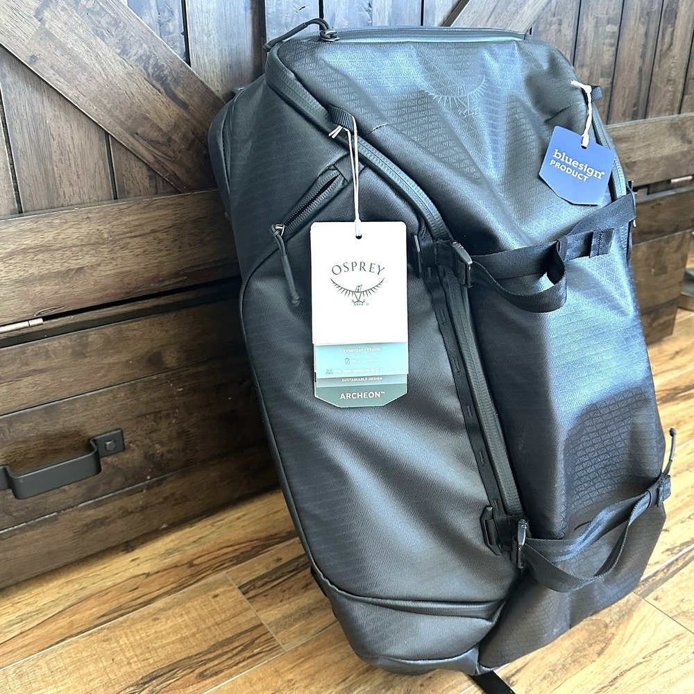 Osprey Archeon 40L Travel Backpack Black NWT Carry On Laptop Pack